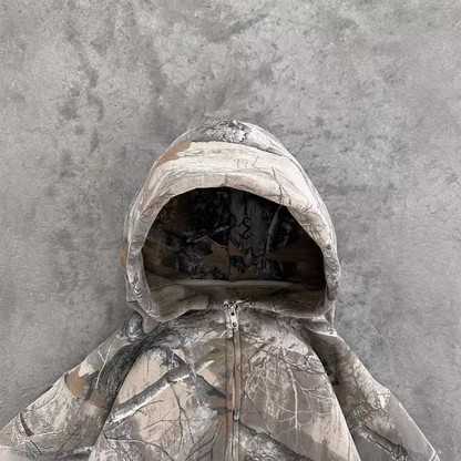 Sweat à capuche rétro camouflage urbain
