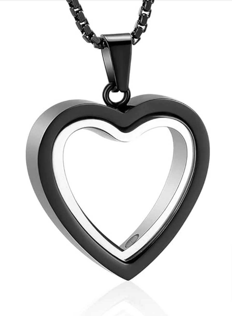 Souvenir Émouvant : Pendentif de Crémation en Cœur en Acier Inoxydable