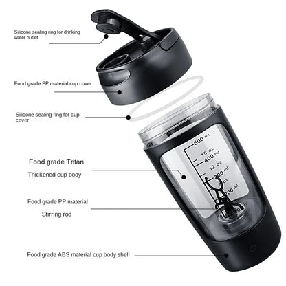 Bouteille de Shaker Électrique Portable pour Protéine en Poudre