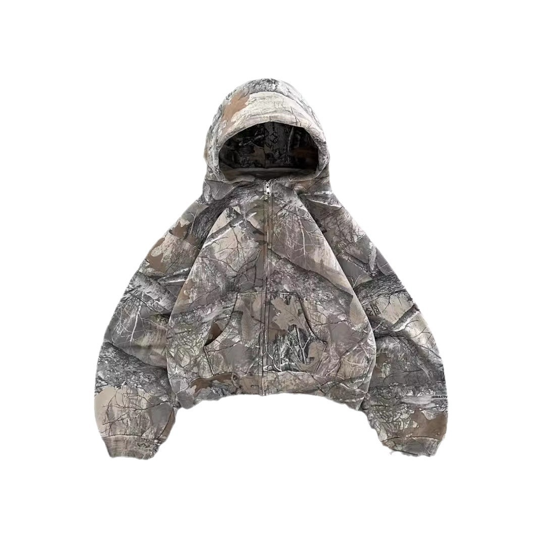 Sweat à capuche rétro camouflage urbain