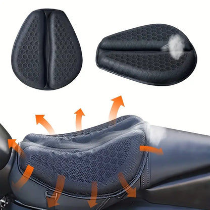 Coussin de siège de moto en gel avec structure en nid d'abeille