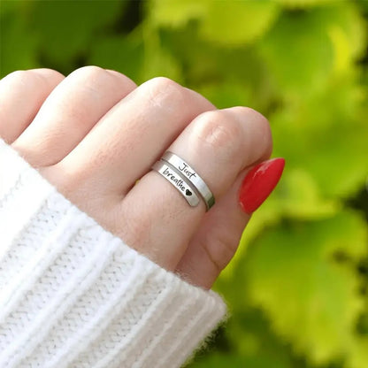Bague Coeur Spirale Argentée