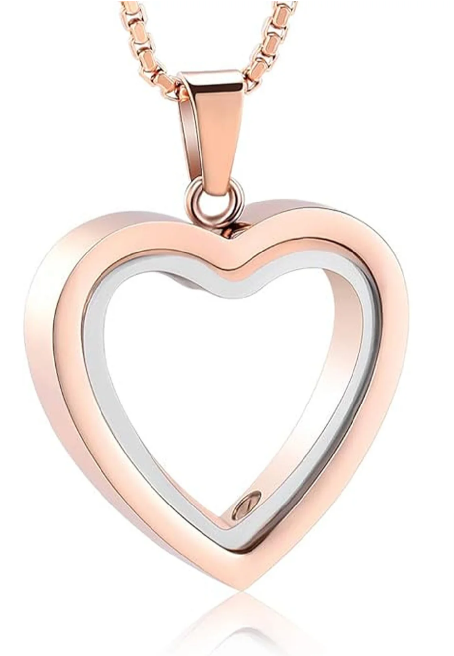 Souvenir Émouvant : Pendentif de Crémation en Cœur en Acier Inoxydable