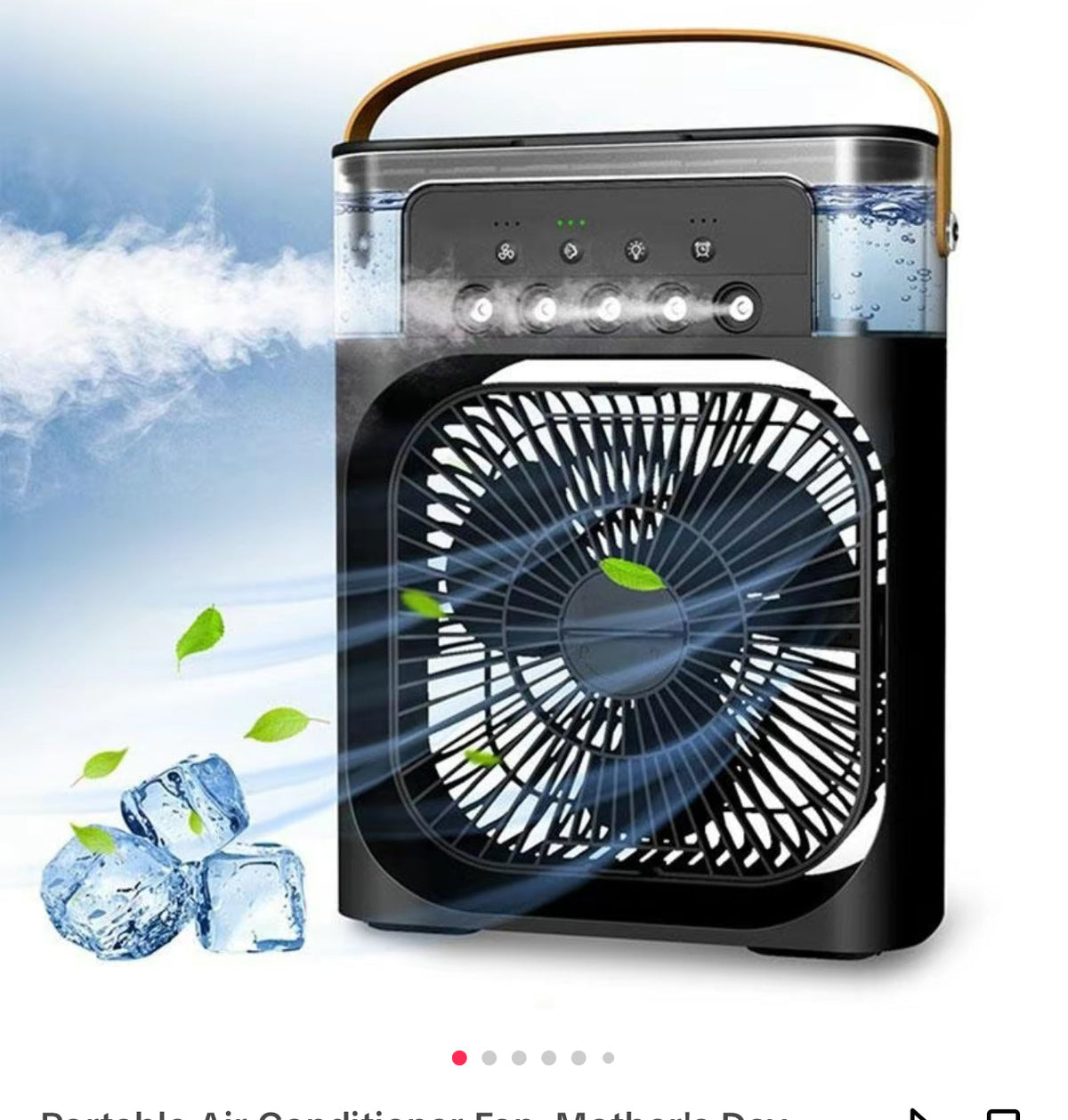 Ventilateur refroidisseur d'air portable 3-en-1 – Mini climatiseur pour chambre, bureau et voiture | Refroidissement rapide + humidificateur | Expédié des États-Unis 🇺🇸 | Best-seller TikTok et Amazon !
