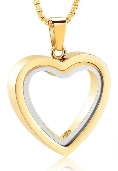 Souvenir Émouvant : Pendentif de Crémation en Cœur en Acier Inoxydable