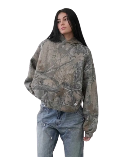 Sweat à capuche rétro camouflage urbain