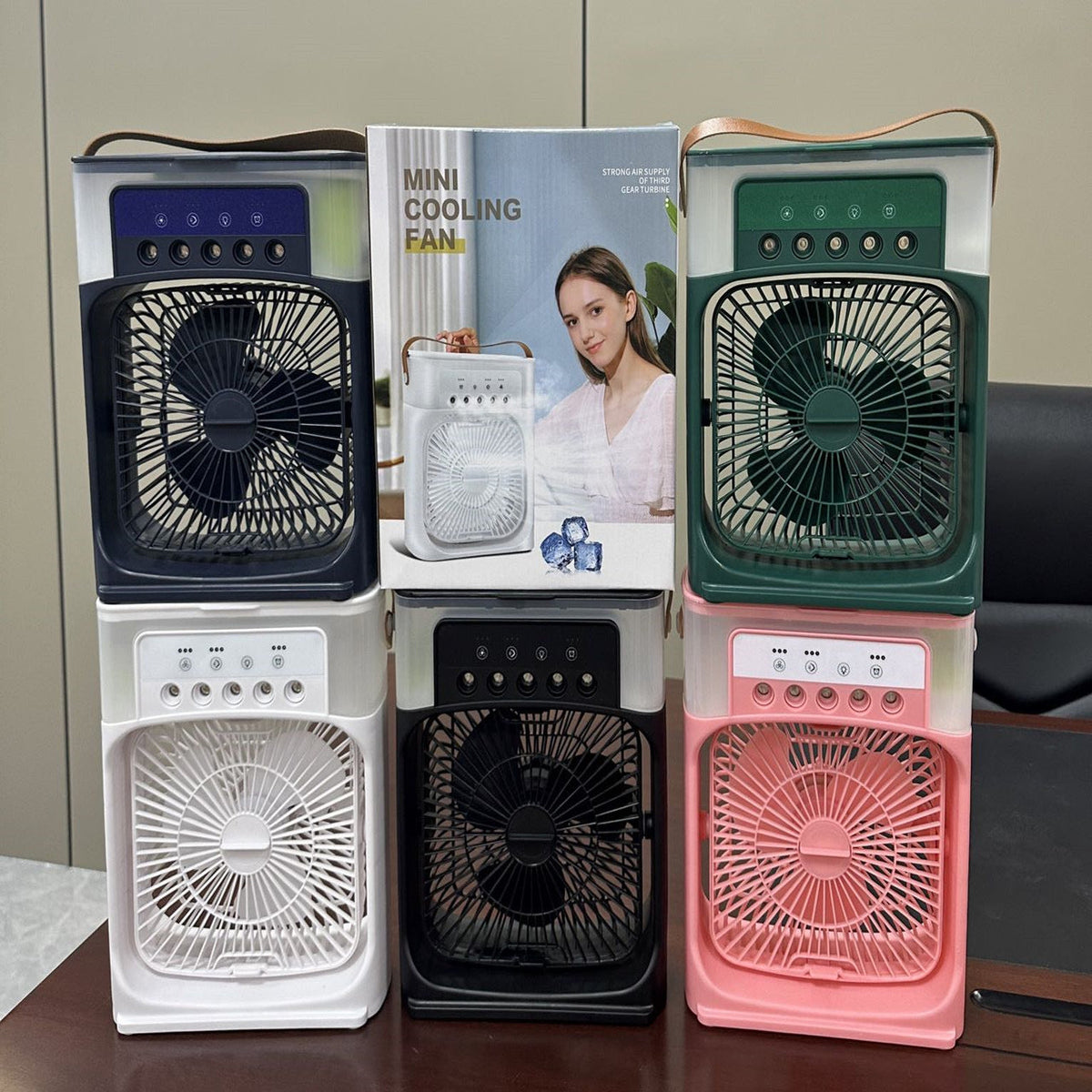 Ventilateur refroidisseur d'air portable 3-en-1 – Mini climatiseur pour chambre, bureau et voiture | Refroidissement rapide + humidificateur | Expédié des États-Unis 🇺🇸 | Best-seller TikTok et Amazon !