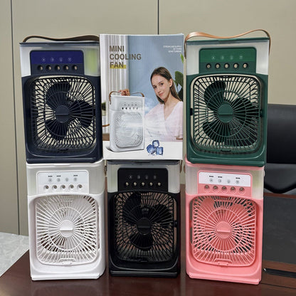 Ventilateur refroidisseur d'air portable 3-en-1 – Mini climatiseur pour chambre, bureau et voiture | Refroidissement rapide + humidificateur | Expédié des États-Unis 🇺🇸 | Best-seller TikTok et Amazon !