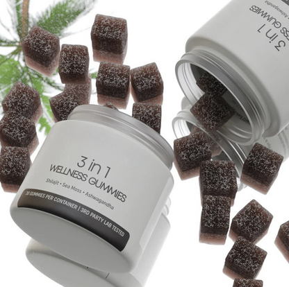 Gummies 3-en-1 de Shilajit pour hommes