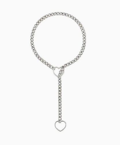 Collier chaîne à pendentif cœur pour femme