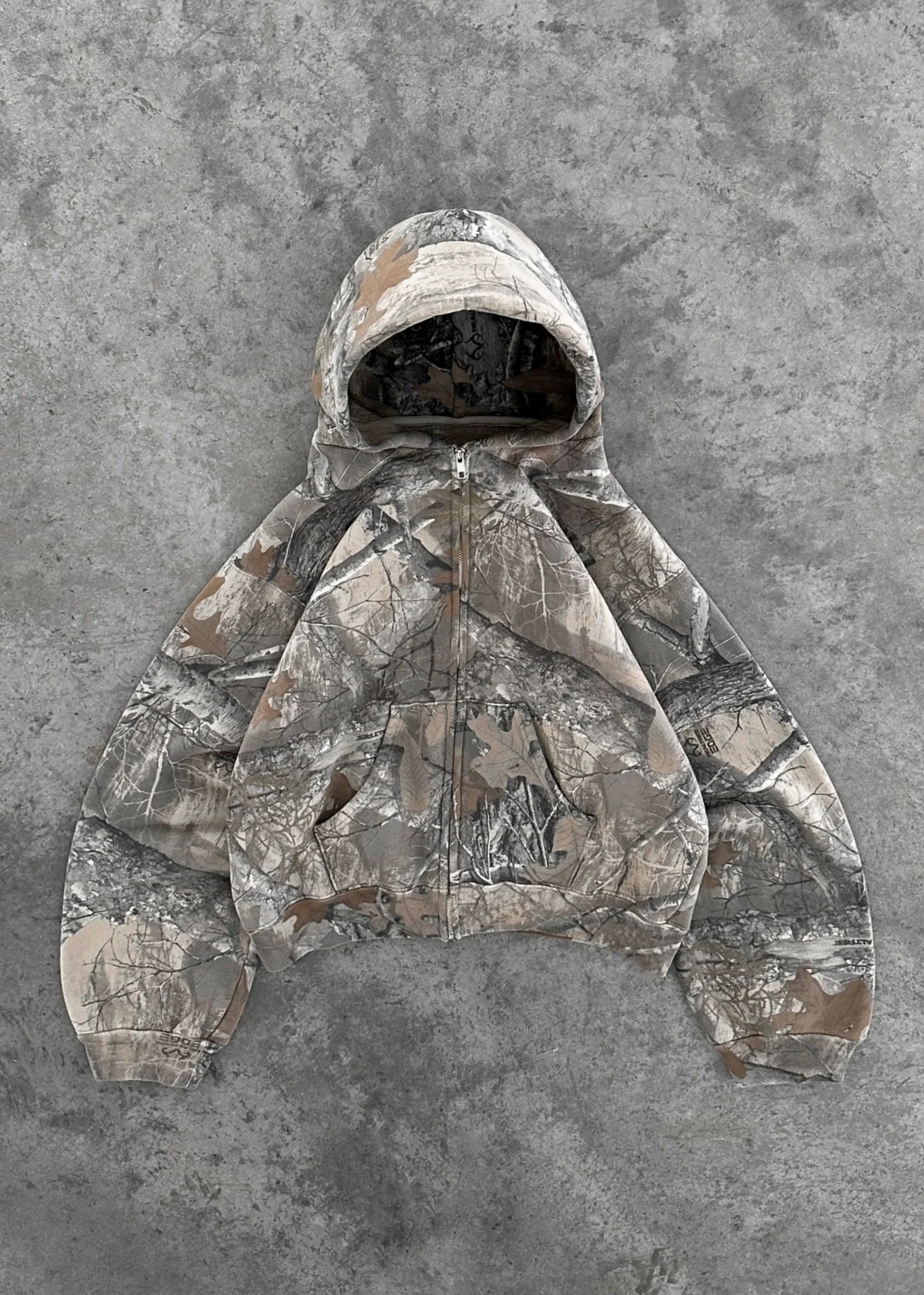 Sweat à capuche rétro camouflage urbain