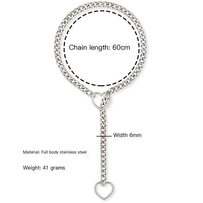 Collier chaîne à pendentif cœur pour femme