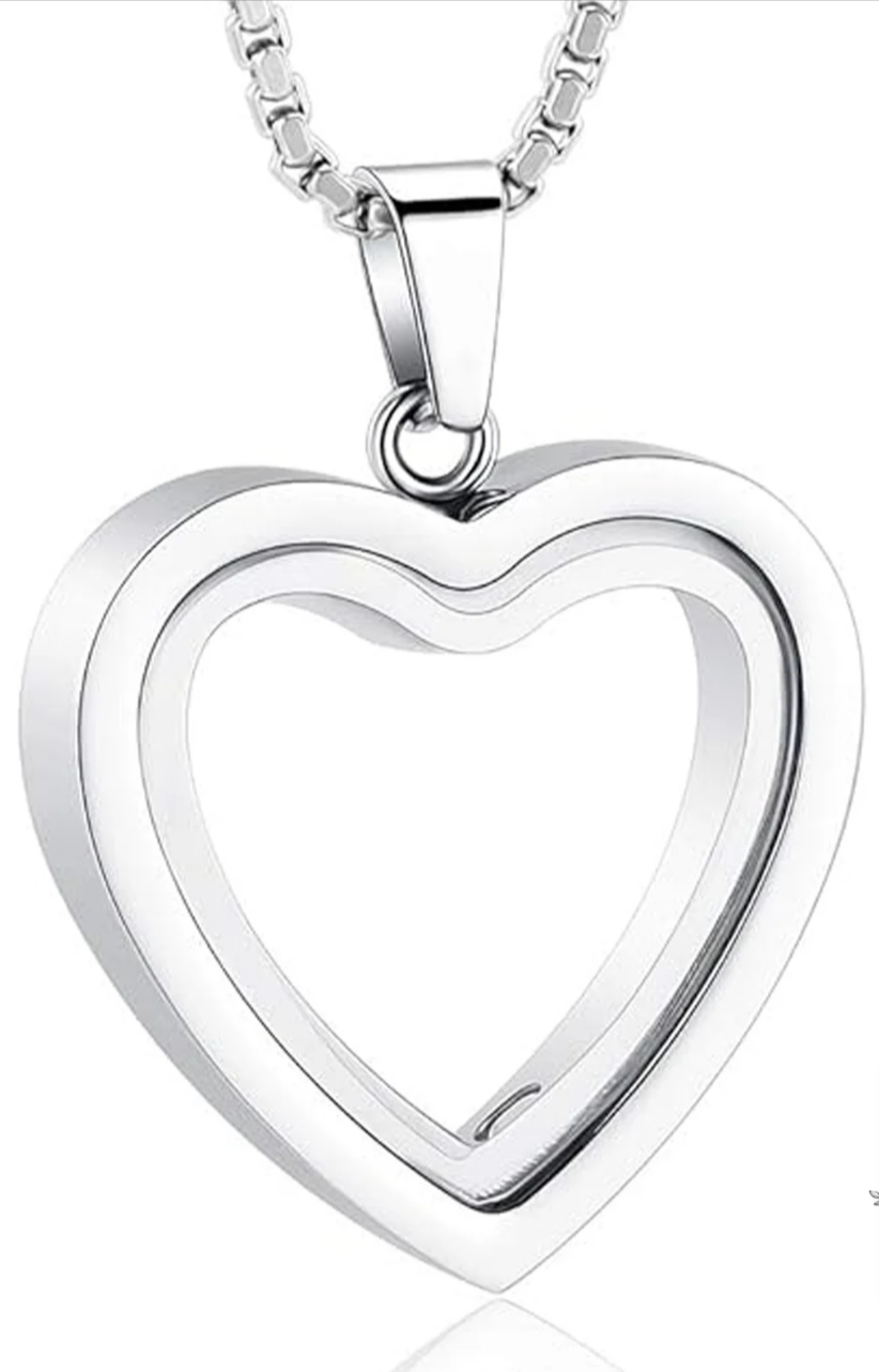 Souvenir Émouvant : Pendentif de Crémation en Cœur en Acier Inoxydable