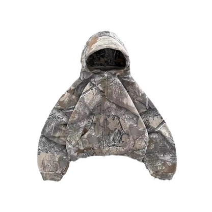 Sweat à capuche rétro camouflage urbain