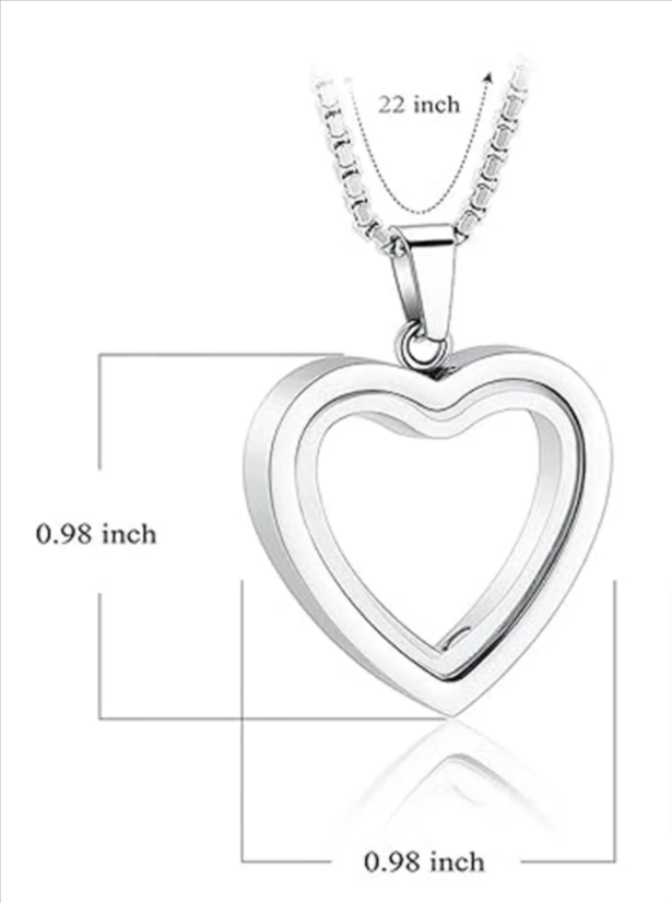 Souvenir Émouvant : Pendentif de Crémation en Cœur en Acier Inoxydable