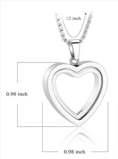 Souvenir Émouvant : Pendentif de Crémation en Cœur en Acier Inoxydable