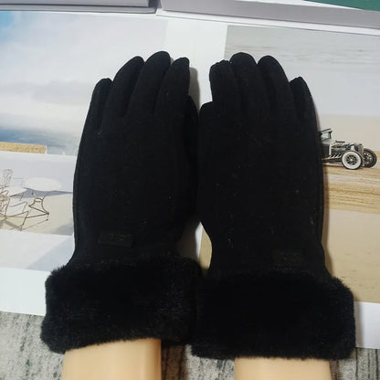 1pair Women's Thermal Lined Cycling Gloves, Winter Warmth Riding Gloves Halloween Accessories Winter Gloves