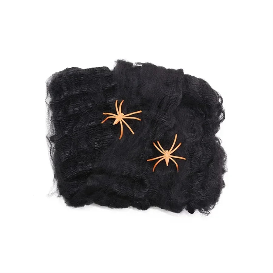 Halloween Big Plush Spider Horror Halloween Decoration Party Prop Outdoor Giant Spider Decor 30-200cm Chamber Prank Black Spider