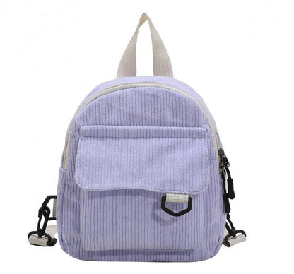 Adorable sac à dos en velours côtelé avec petite trousse de maquillage