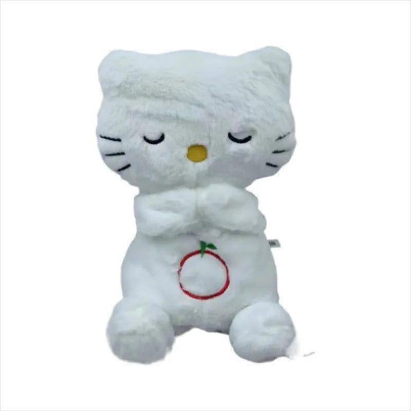 Soft breathing plush lamb in white - calming baby sleep companion