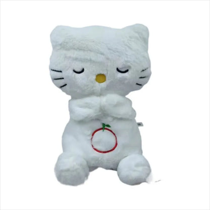 Soft breathing plush lamb in white - calming baby sleep companion