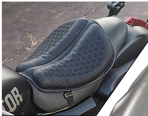 Coussin de siège de moto en gel avec structure en nid d'abeille