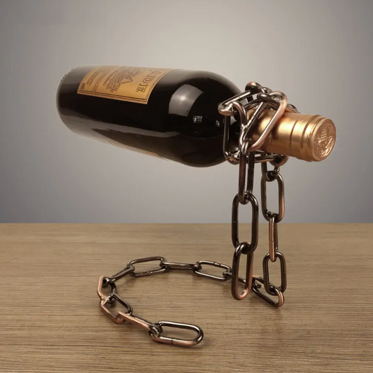 Porte-bouteille de vin chaîne magique en fer